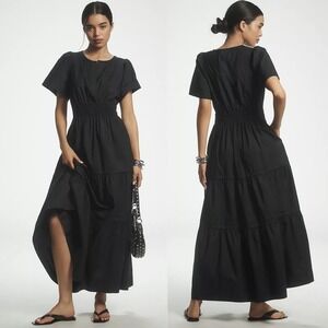 Anthropologie The Somerset Maxi Dress Black Small